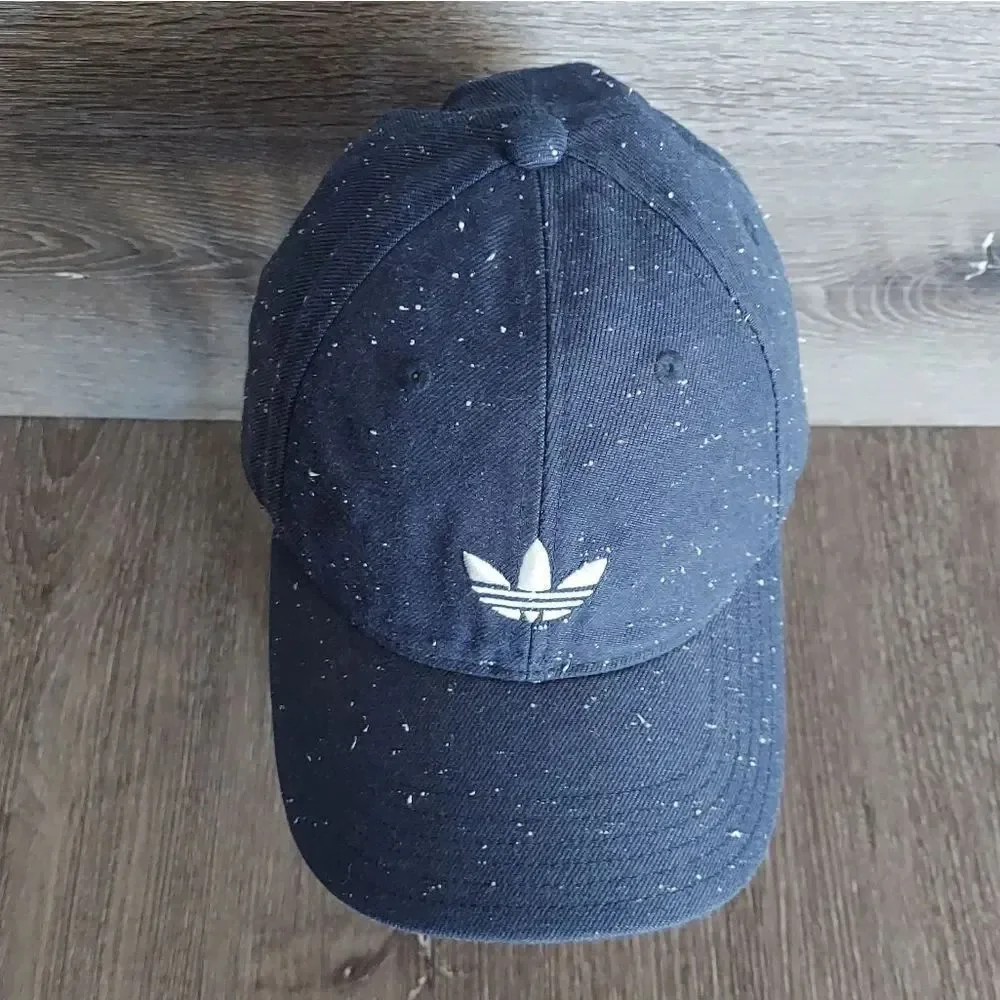 Adidas Trefoil Hat Strapaback Cap Navy Blue Speckled Spots Activewear